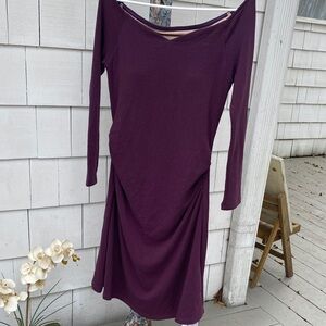 NWT OGL Deep Purple Long Sleeve Dress